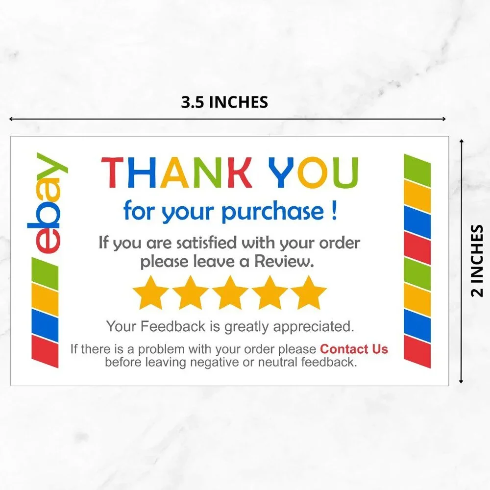 60 Ebay Thank you cards